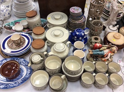 Lot 444 - Collection of decorative china and other items to include mantel clock