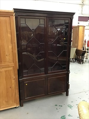 Lot 896 - Edwardian mahogany bookcase with two astragal glazed doors