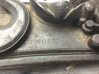 Lot 378 - Early 19th century Flintlock Officers' pistol by Henry Nock