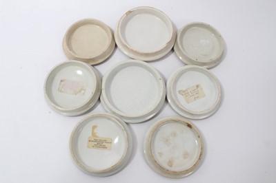 Lot 166 - Collection of 8 Prattware pot lids