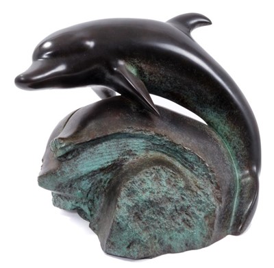 Lot 839 - *Laurence Broderick (b. 1935) bronze - Dolphin, signed and numbered 1/7