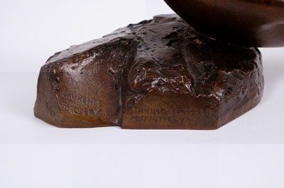 Lot 823 - *Laurence Broderick (b. 1935) bronze 'Diving otter maquette'