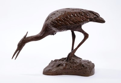 Lot 837 - *Laurence Broderick (b. 1935) bronze ‘Heron III maquette'