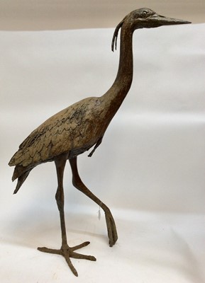 Lot 841 - *Laurence Broderick (b. 1935) bronze - Heron V