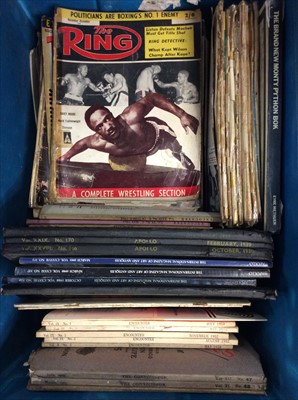 Lot 456 - Box old magazines including 1960s The Ring, 1950s Encounter, Apollo etc