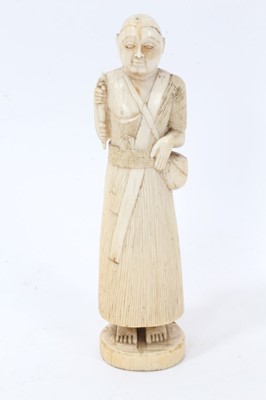 Lot 813 - 19th century Sri Lankan ivory figure