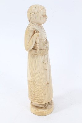 Lot 813 - 19th century Sri Lankan ivory figure