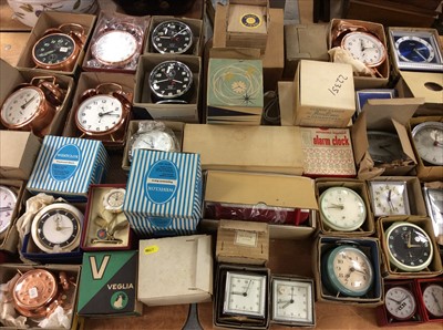 Lot 411 - Selection of vintage bedside alarm clocks