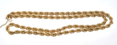 Lot 494 - 9ct gold rope twist chain