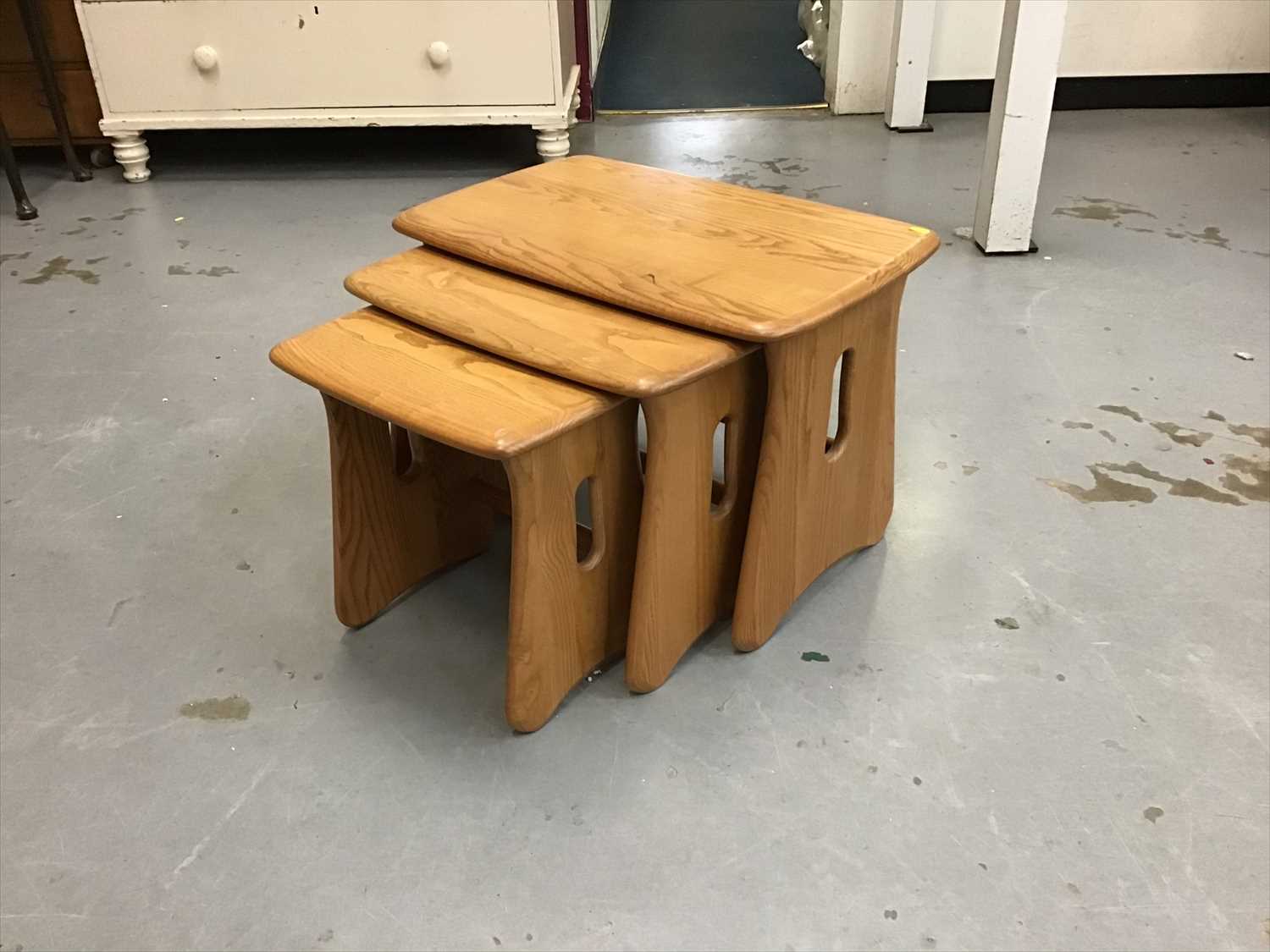 Lot 923 Ercol nest of three tables