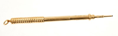 Lot 504 - 18ct gold retractable pencil