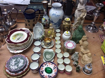 Lot 308 - Japanese Meiji period slender vase and other ceramics
