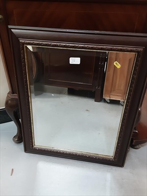 Lot 936 - Bevelled wall mirror in gilt frame and three other mirrors