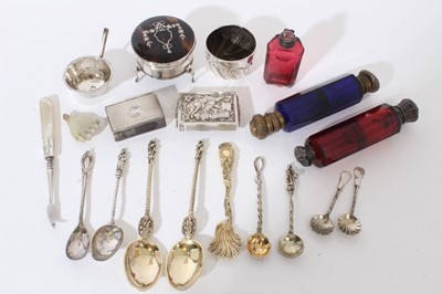 Lot 328 - Selection of miscellaneous silver and other metals.