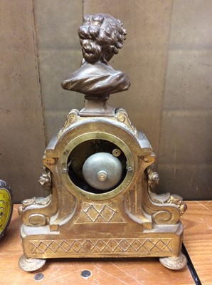 Lot 279 - 19th century French gilt metal clock