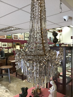 Lot 1253 - Pair of early 20th century basket chandeliers. Provenance: by repute purchased the effects of the German Embassy after the War
