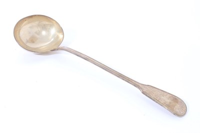 Lot 205 - William IV silver fiddle and thread pattern serving ladle