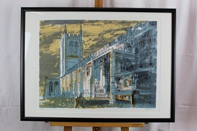 Lot 982 - *John Piper (1903-1992) signed limited edition lithograph in colours - Long Melford Church, 270/275, in glazed frame, 50cm x 65cm Provenance: Edward Atkin, CBE, Director of the Cannon Rubber Manuf...