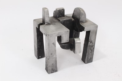 Lot 792 - Jonathan Clarke (1961) - two cast aluminium sculptures- ‘Genus A’ and ‘Bench Test II’ Signed JC 05