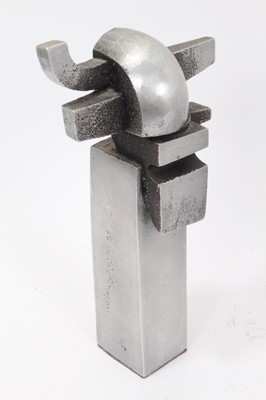 Lot 792 - Jonathan Clarke (1961) - two cast aluminium sculptures- ‘Genus A’ and ‘Bench Test II’ Signed JC 05