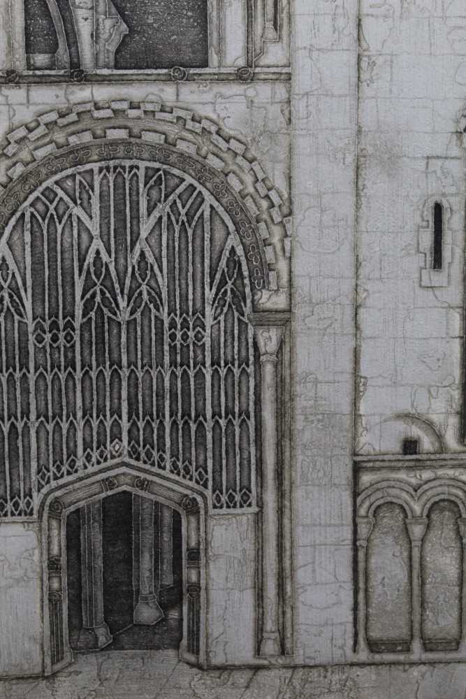 Lot 1178 - *Valerie Thornton (1931-2001) - two signed etchings ’The Catton Screen, Norwich Cathedral’ and ‘Neuilly en Donjon’ (2)