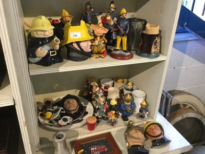 Lot 199 - Collection of Fire brigade items to include figures and commorative items