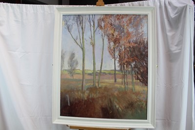 Lot 61 - David Britton , contemporary, oil on canvas - Willow Grove, Wiston (Essex), signed, framed 90cm x 75cm