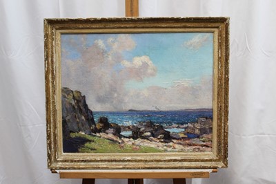 Lot 907 - William Douglas Macleod (1892 - 1963), oil on canvas- coastal landscape, 40cm x 50cm