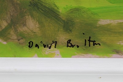 Lot 58 - David Britton , contemporary, oil on board - St Botolphia Ruins, signed, frmaed 70cm x 60cm