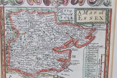 Lot 797 - William Kip 17th Century hand coloured map of Essex and one other