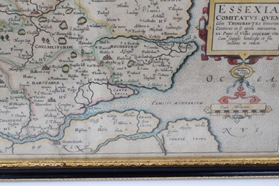 Lot 797 - William Kip 17th Century hand coloured map of Essex and one other