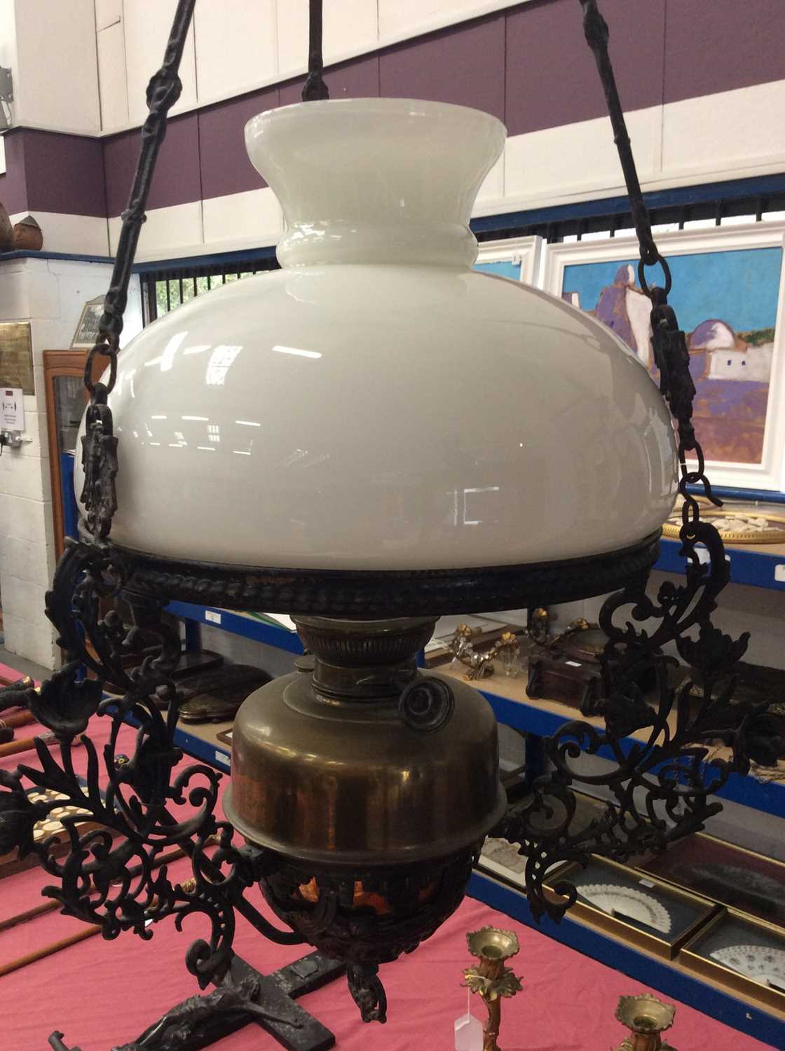 Lot 1378 - Art Nouveau hanging ceiling light