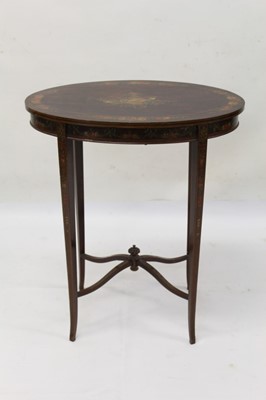 Lot 855 - Edwardian painted rosewood oval table