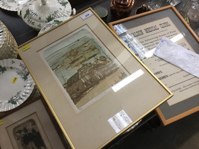 Lot 256 - Glynn Thomas etching, Tollesbury no. 4 of 100, mounted in glazed frame