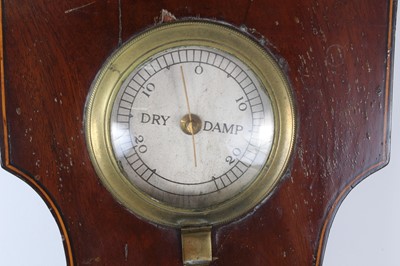 Lot 669 - 19th century banjo-shaped Barometer by Gudgeon, Bury St Edmunds