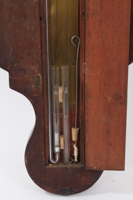 Lot 669 - 19th century banjo-shaped Barometer by Gudgeon, Bury St Edmunds