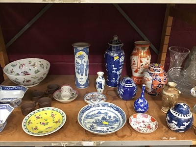 Lot 514 - 18th/19th Century Chinese ceramics including Hawthorn vases, ginger jars etc