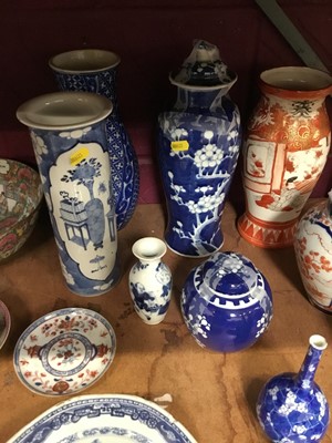 Lot 514 - 18th/19th Century Chinese ceramics including Hawthorn vases, ginger jars etc