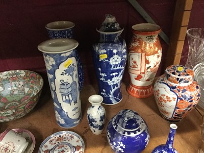 Lot 514 - 18th/19th Century Chinese ceramics including Hawthorn vases, ginger jars etc