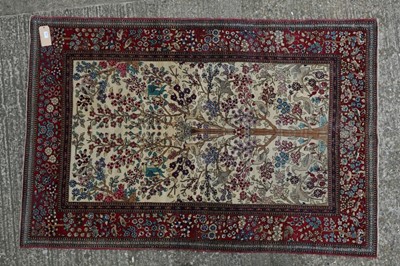 Lot 1369 - Fine quality Kashan style silk tree of life rug