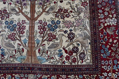 Lot 1369 - Fine quality Kashan style silk tree of life rug