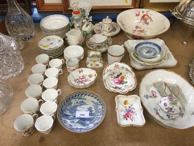 Lot 152 - Group of 19th Century and later floral decorated ceramics
