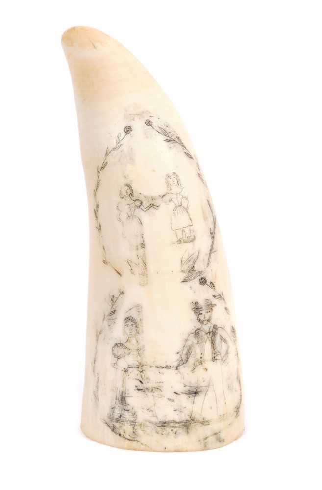 Lot 807 - 19th century scrimshaw whales tooth