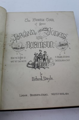 Lot 1095 - Richard Doyle - The Foreign Tour of Messrs Brown, Jones and Robinson, 1854 first edition.    Early binding