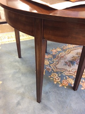 Lot 1218 - George III mahogany D-end dining table