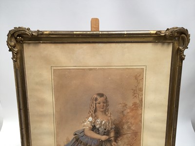 Lot 79 - 19th century watercolour portrait of John Ley of Trehill as a child