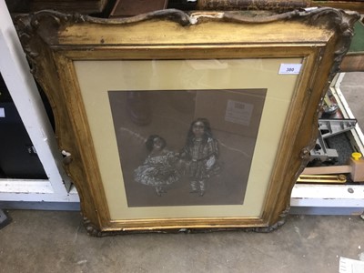 Lot 380 - Victorian chalk portrait of R.A.H. Mitchell and his sister