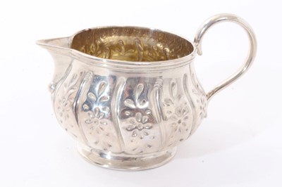 Lot 237 - Victorian sugar bowl and matching milk jug, London 1867/71