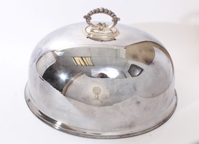 Lot 226 - Early 20th century silver plated meat dome
