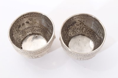 Lot 234 - Pair small Victorian silver stirrup cups, Charles S Harris, London 1884